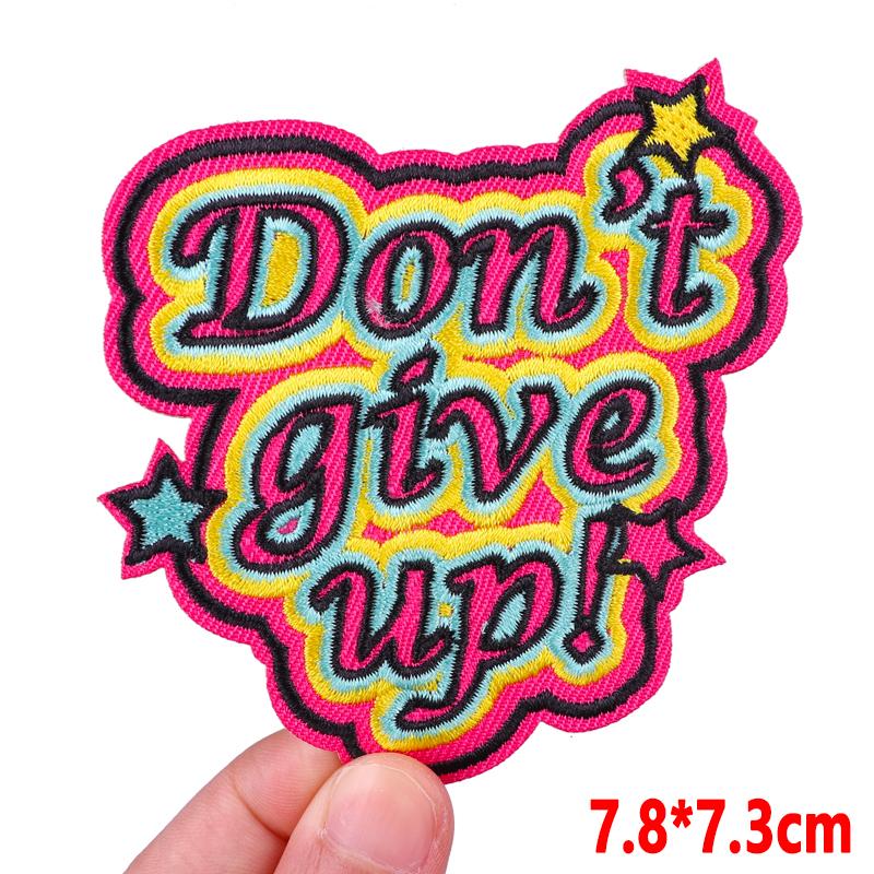 Jackets Diy Cartoon Patch Letter Embroidery Patch Iron On Patches For Clothing Thermoadhesive Patches On Clothes Sew Stickers