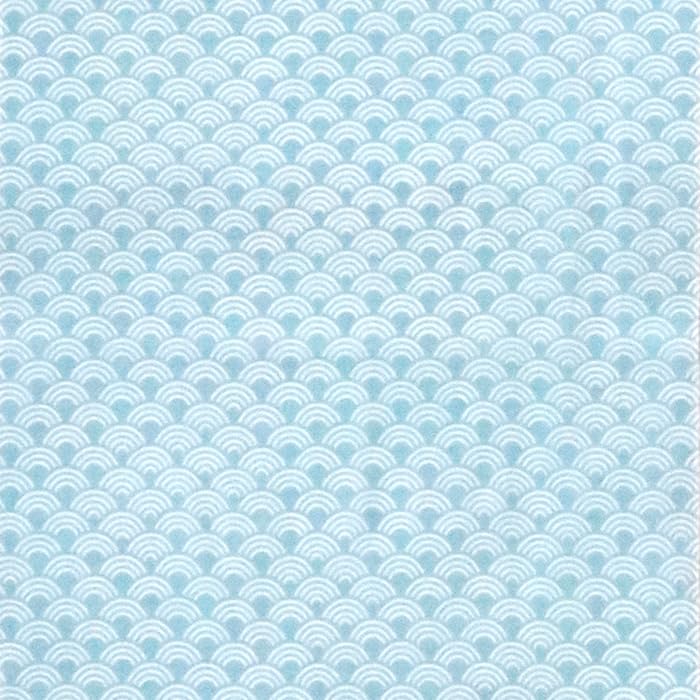 Dyeing Anbo Soft Gauze Tenugui Sky Authentic Dyed Cotton with Hemmed Made in 35cm x 100cm "Seigaiha Blue" 100% Edges, Japan,