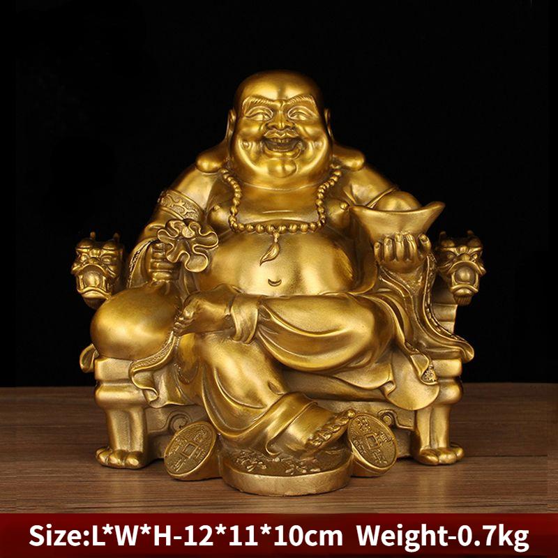 Chinese Sitting Lotus Cloth Bag Buddha Maitreya Buddha Ornaments Attract Wealth Living Room Entrance Decorations Opening Gifts