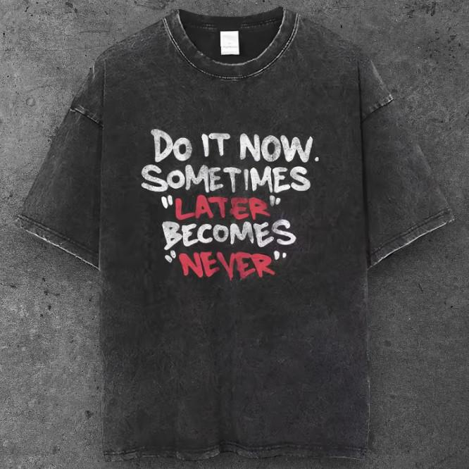 Unisex Motivational Slogan Oversized T Shirt Washed Black Grunge Aesthetic S-2XL S разноцветный