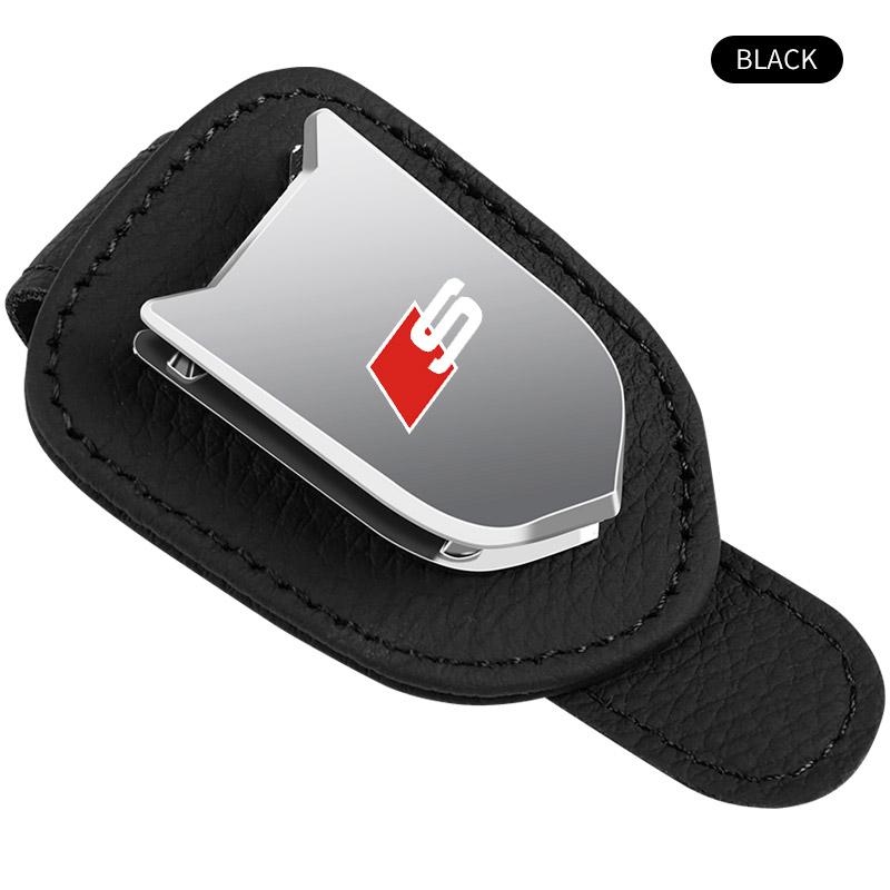 Car Auto Sun Visor Glasses Box Sunglasses Clip Card Ticket Holder Stand for Audi A3 A4 B5 B6 A3 8P 8V 8L A5 A6 C6 C5 A1 A7 A8 Q2 Q3 TT RS3 RS4