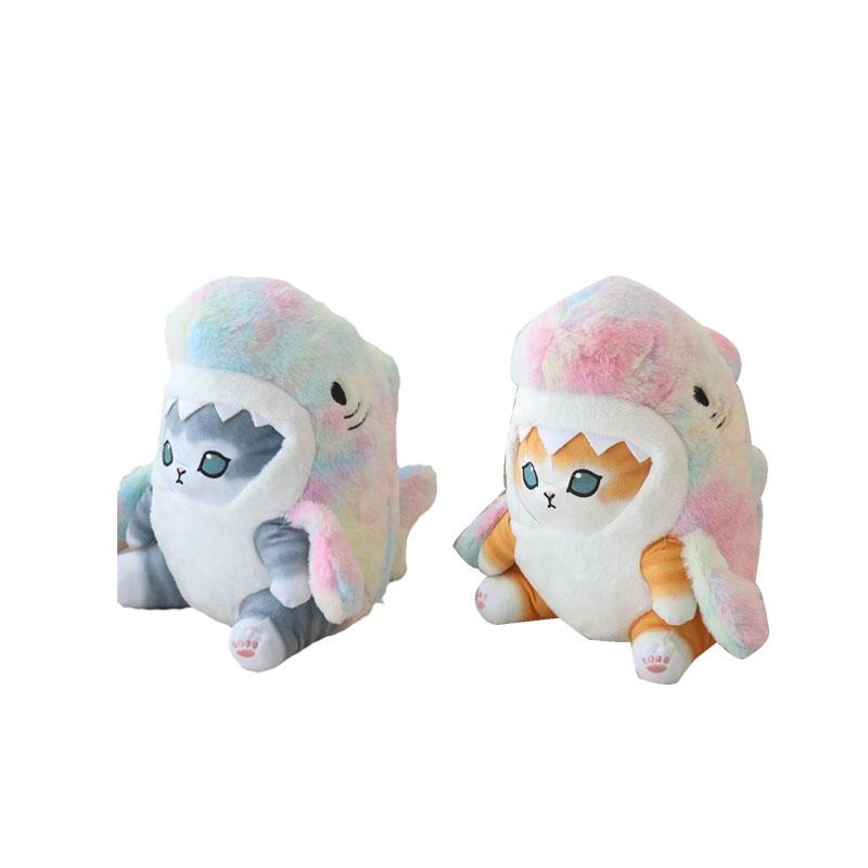 Kawaii Köpekbalığı Kedi Peluş Oyuncak Yumuşak Dolgulu Renkli Köpekbalığı Kedi Bebek Çocuk Oyuncakları Doğum Günü Noel Hediyesi Erkek Kız Çocuklar için doğum günü hediyeleri