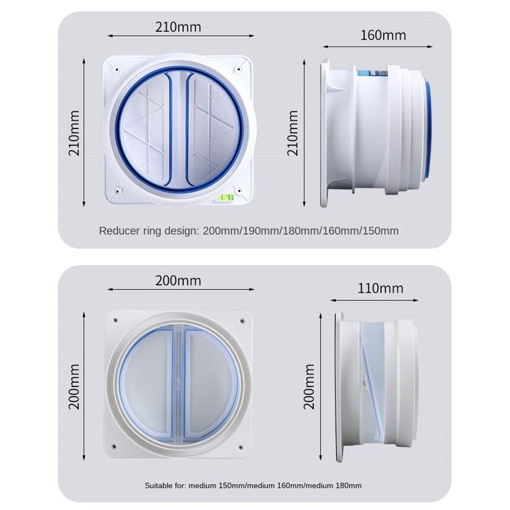 Zpětný ventil ventilačního potrubí Vzduchový výstup Čerstvý systém Kouřovod Zpětný ventil Univerzální