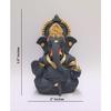 Dunkelgraue Ganesha-Idol Ganesh für Auto-Armaturenbrett Statue Ganpati Vinayaka Vinayagar Figur Diwali-Geschenke Heimdeko Glück, Erfolg