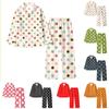 Damen Polka Dot Set Langarm-Oberteil und Lange Hose Lässiges Zweiteiler Loungewear für Zuhause Entspannen
