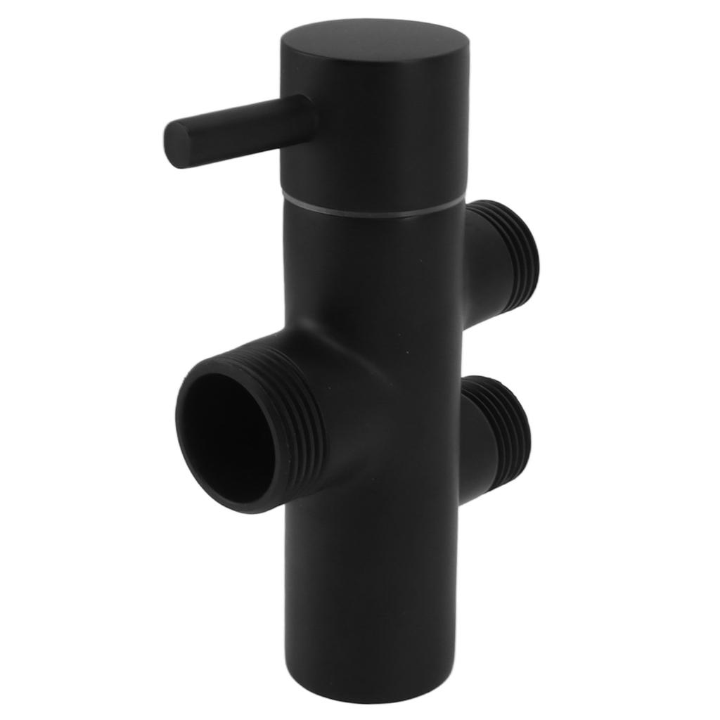 Duschkopfumsteller Schwarz Rostfrei Auslaufsicher Wandmontiert Duscharm Umstellventil für Toilette