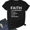 BLACKOO Women Faith Round Neck Graphic T Shirts Cute Funny Tops
