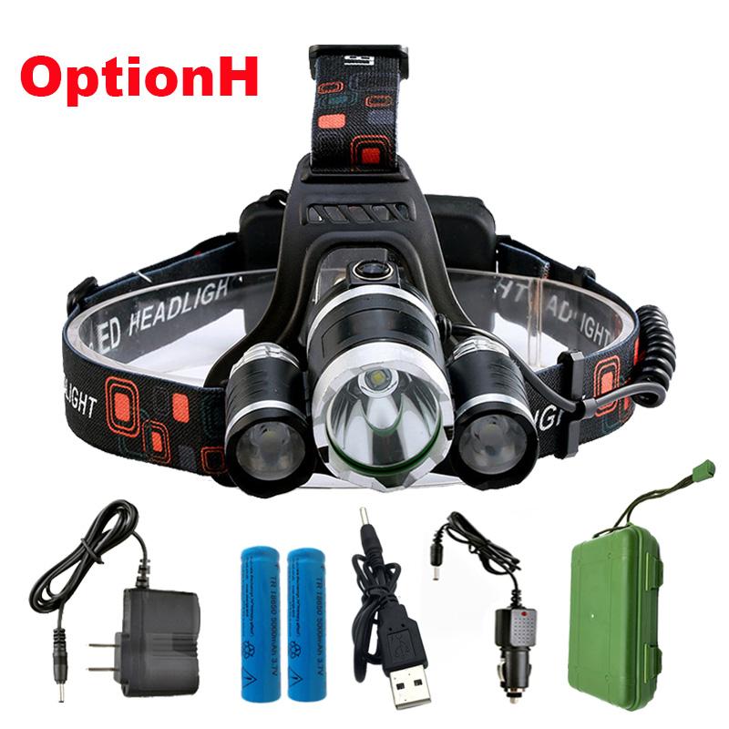 ZK20 LED Headlamp High Lumens 4 Modes 18650 Rechargeable Battery Flashlight Waterproof Outdoor Lighting Camping Fishing