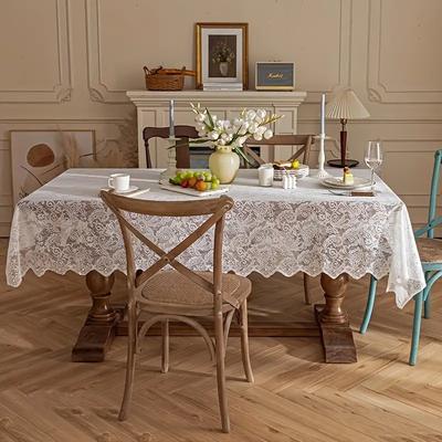 1 Stück Tischdecke aus französischer Pfingstrose-Spitze im neuen Stil, geeignet für Partys, Esstisch und Heimdekoration