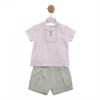 Mintini Baby Jacquard Top & Bottom Set