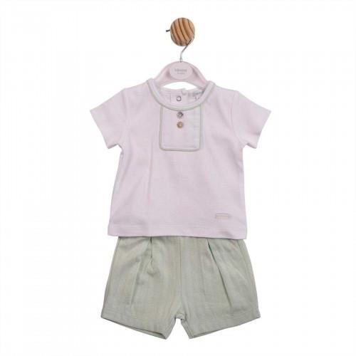 Mintini Baby Jacquard Top & Bottom Set