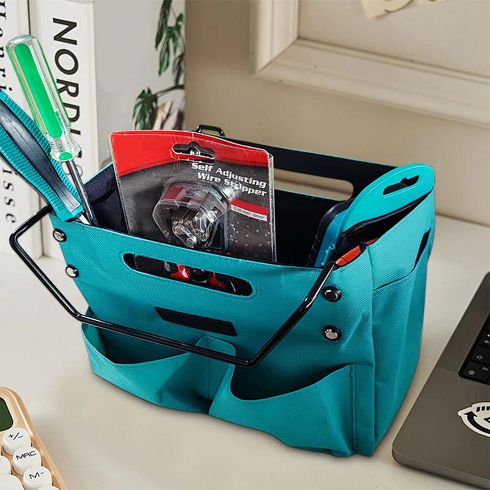 Telescoping Ladder Tool Bag Folding Tool Pouch Multifunctional Oxford Cloth Handy Tool Storage Bag with Pockets Electrician Bag