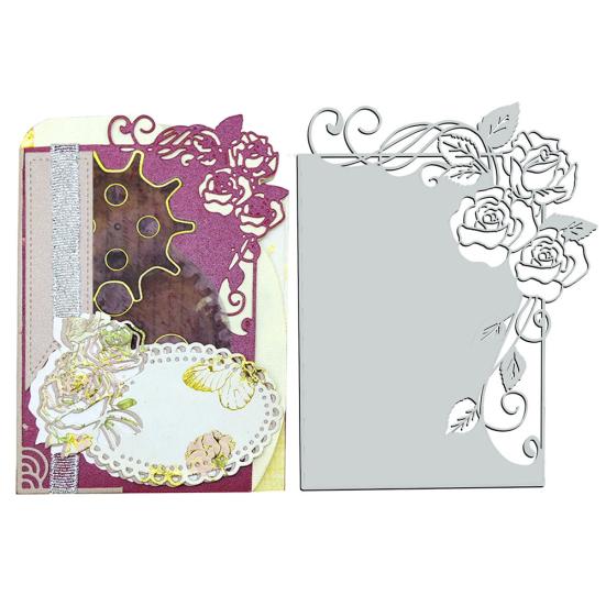 Rose Flower Frame Cutting Dies DIY Scrapbooking Card Making Paper Craft