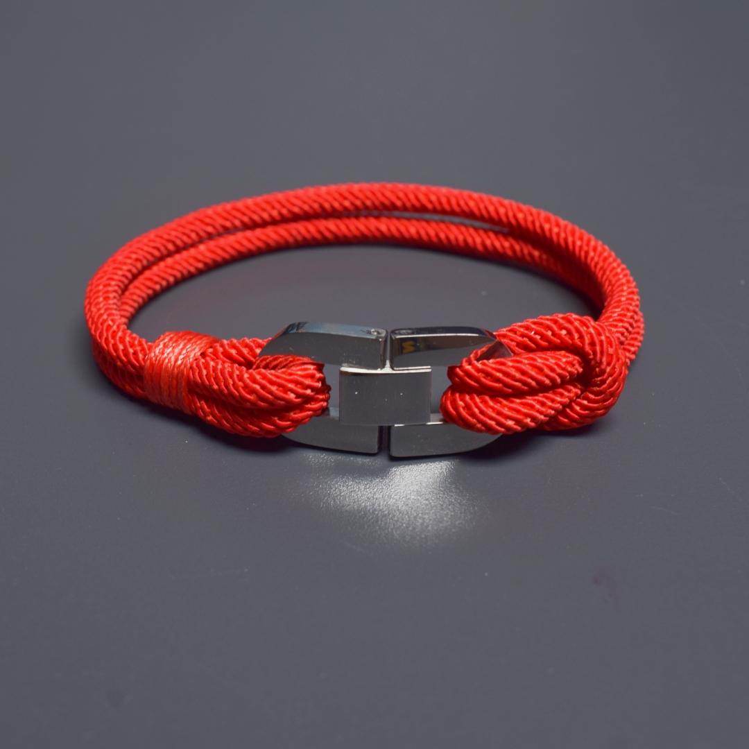 

2026 New Fashion Folding Buckle Stainless Steel Rope Bracelet Bangles for Women Men Original Handmade Jewelry Accessories 17cm-6.7inch