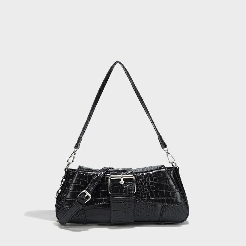 

Women Shoulder Bag Luxury Designer Handbags Fashion Pu Leather Crossbody Bags For Ladies Top Handle Armpit Bag CLE 29x5x13cm чёрный