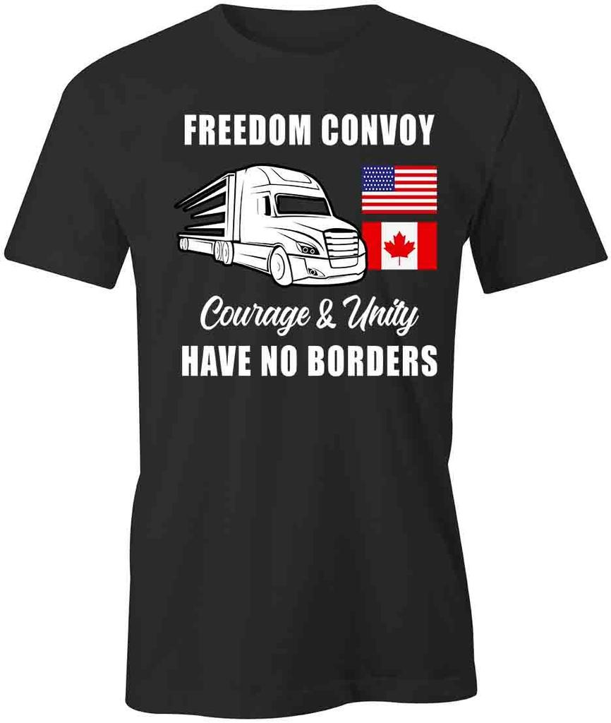 FREEDOM CONVOY TShirt Tee Printed Graphic T-Shirt Gift POLITICAL S1BCA982