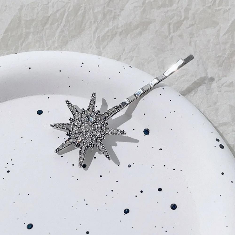 Luxury Crystal Snowflake Hairpins Barrettes Women Fashion Girls Hair Clip Pins Hairgrip Rhinestone Moon Star Hair Accessories