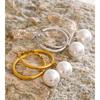 Eetit Pearl Drop Dangle Hoop Earrings Round Imitation Beads Fashion Daily Stainless Steel Korean Chic Quality Jewelry Waterproof