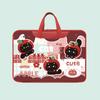 Cute Cartoon Bear Print Laptop Handbag Waterproof PU Shockproof Notebook Carrying Bag For Macbook Huawei Xiaomi 13-16 Inch