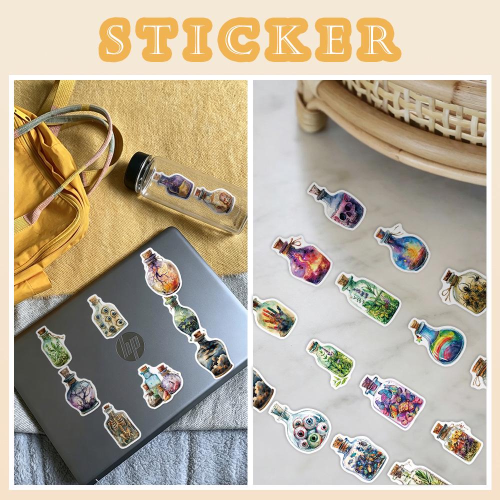 50 Witch Potion Bottle Waterproof Decorative Stickers for Water Bottles and Computers