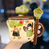 Cute Cartoon Apple Tree Mugs with LIDS Creative Easter Gifts  Water Cups  Household Ceramic Cups As Souvenirs