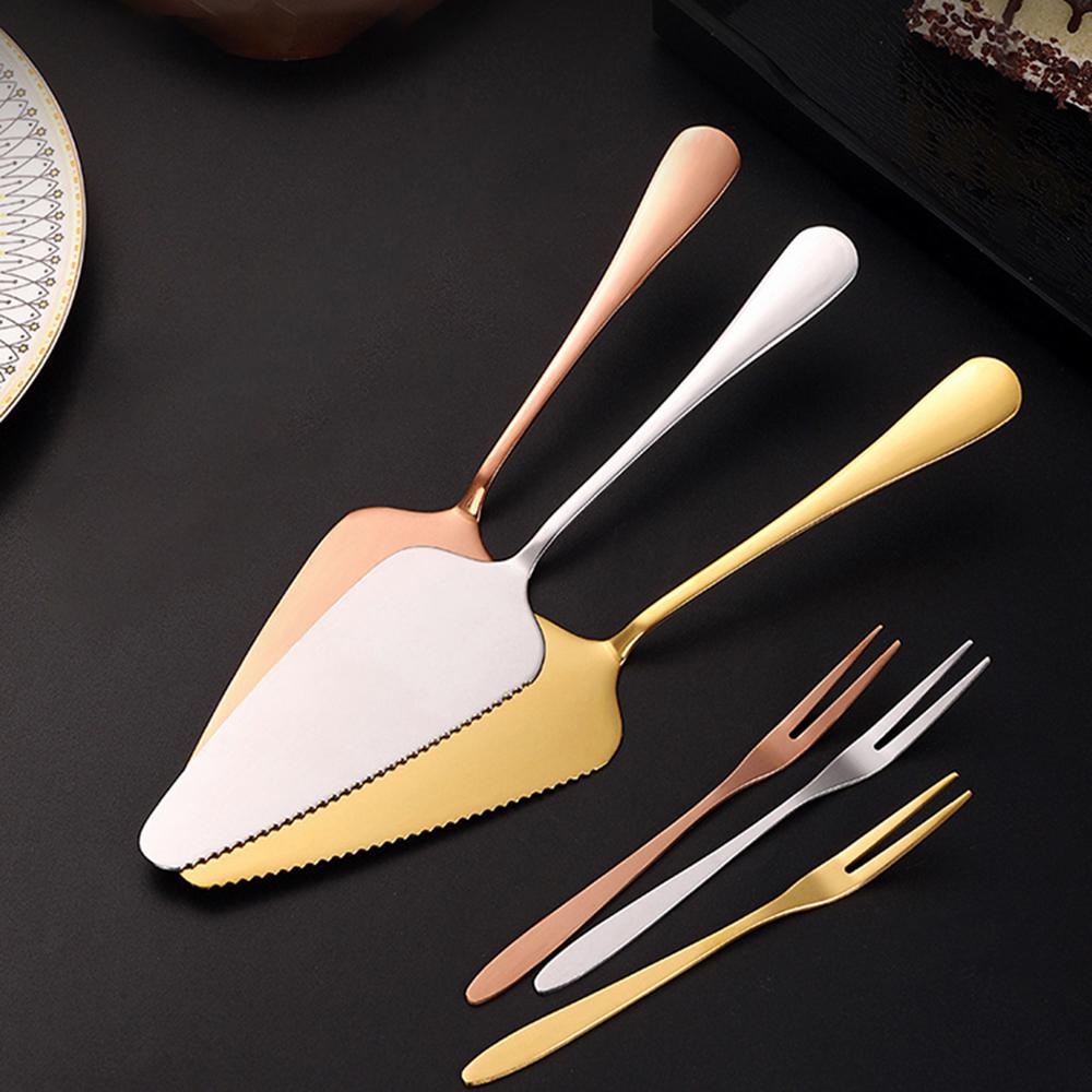 Stainless Steel Cake Spatula With Teeth Triangular Spatula Cake Cutlery Pizza Knife Baking Tool