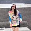 Women's Mink Velvet Camouflage Cartoon Sweater - Autumn/Winter 2025, Loose Fit, Age-Reducing, Heavy Industry Style.
