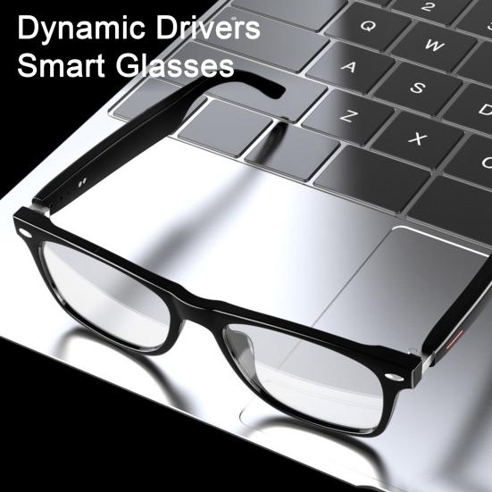 Smart Glasses Open Ear Sound Mic Speaker Voice Assistant Hands-Free Calls Noise Cancelling Men Women Bluetooth-compatible Audio Camera Glasses