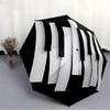 1pc Piano Keys Automatic Folding Umbrella - Compact 8-Rib Design, Durable Plastic & Iron, Lightweight for Outdoor Daily Use088