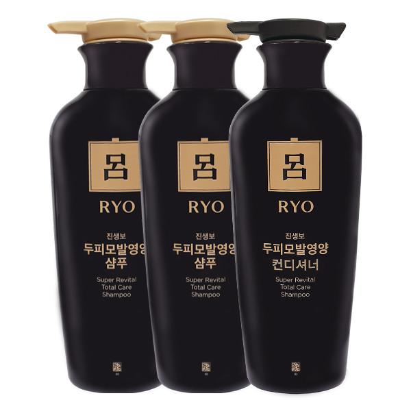 RYO Jinsengbo Scalp and Hair Nourishing Shampoo 400ml x2 + Conditioner 400ml