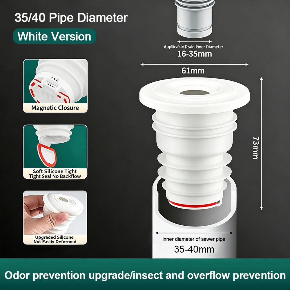 

Anti-odor Sewer Pipe Plug Leakage Protection Floor Drain Seal Ring Kitchen Sink W1