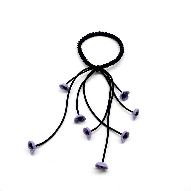 

1 шт. модный полевой цветок с подвеской аксессуары для волос женская резинка для волос головной убор для девочек эластичная повязка для волос конский хвост фиолетовый