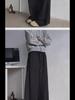 Men's Gray Heavyweight Wide-Leg Sweatpants: Spring/Autumn Casual Drape with American High-Street Vibe