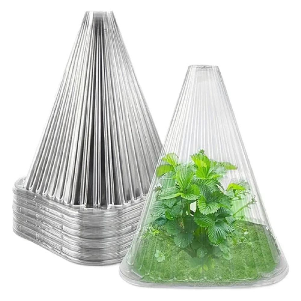 30 uds. Caja de Crecimiento Carpa de Plantación Cuadrada Reutilizable Cubierta de Reloj de Planta Para Proteger las Plantas de Pájaros, Heladas y Caracoles