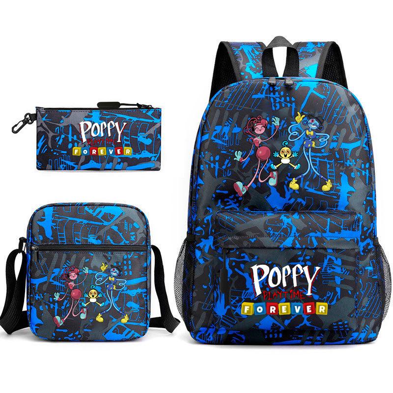 Poppy's Game Time Starry Sky Elementary School Bag Nightmare Animal Large Capacity Backpack Three-piece Set