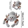 30/50cm Stuffed Animal Spider Plush Toy Soft Gray Reptile Spider Doll Toy Red Nose Big Eyes Simulation Spider Toy Room Decor