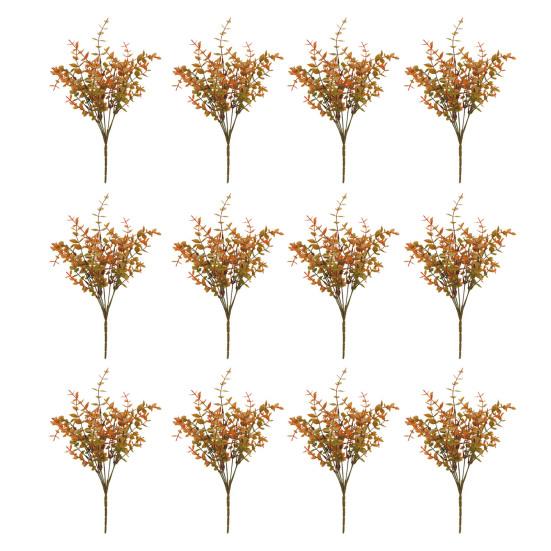 5/12Pcs Fall Artificial Violet Flower Realistic Fake Silk Flower Home