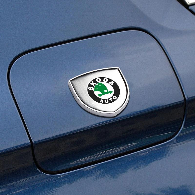 1Pcs 3D Metal Auto Door Shield Emblem Car Body Badge Sticker Styling For Skoda Octavia Fabia A7 Kamiq Kapoq Kodiaq Rapid SCALA Superb Yeti Derivati