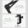 10 Brightness Levels USB Table Light Metal Construction Adjustable Folding Arm Lamp Long Arm Clip On Design Desk Lamp Desk Work