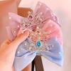 1pc Crown Bowknot Children's Hair Clip Top Clip Pearl Net Mesh Doll Princess Hair Accessories Cute Sweet Crystal Embellished