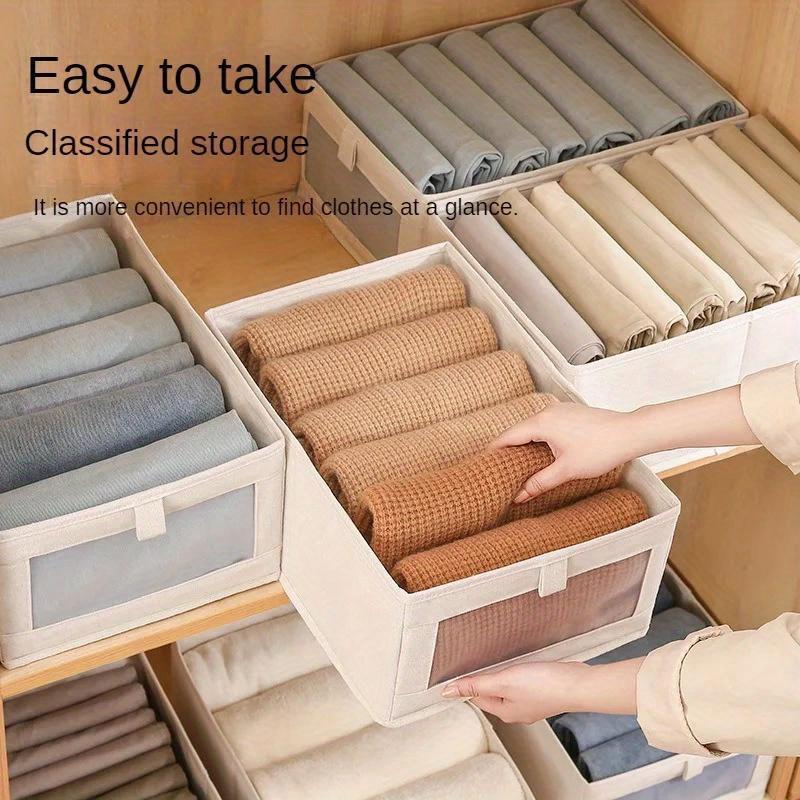 Sichtbare Kleiderschrank-Aufbewahrungsbox, Schrankschublade, Kleideraufbewahrungsbox für T-Shirts, Jeans, Unterwäsche, Hosen, Organizer-Box