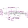 Brown Bed Frame with Headboard 160 x 200 cm Solid Pine Wood