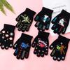 Mei Adult gloves Halloween skull, touch screen gloves Outdoor riding warm autumn and winter knitted gloves