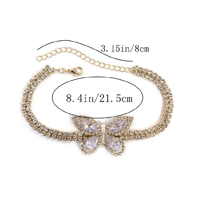 Minimalist Butterfly Cubic Zirconia Bracelet Korean Trendy Designs Comfortable Wear Copper Jewelry Accessory