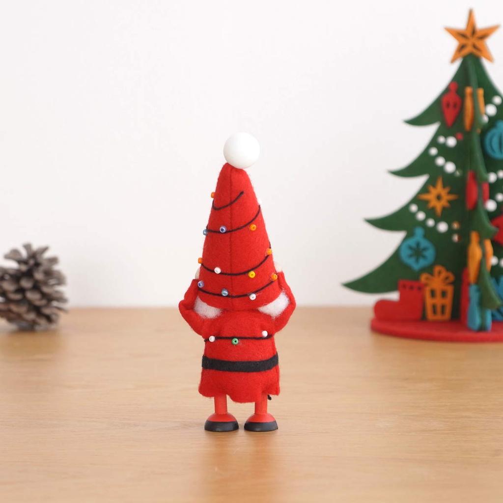 NORDIKA nisse Nordica Nisse Christmas Wooden Doll Santa Claus Entangled in Illuminated (Red Decorations)