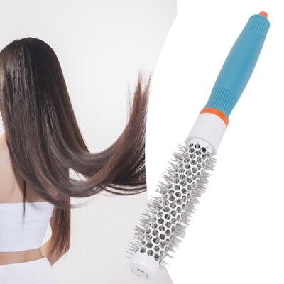 Cepillo Redondo de Cerámica para el Cabello de 19 mm con Dientes de Nylon, Cepillo para Peinar el Cabello para Secado con Secador, con Tubo de Aluminio