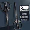 Morning MG Black Blade Scissors: Stylish, Sharp, Non-stick, Wear-resistant Stainless Steel for Home, Office, and Children’s Paper Cutting
