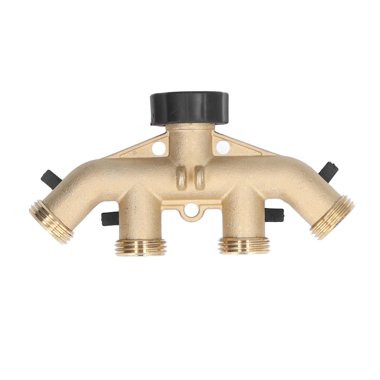 

3 4in Hose Faucet Manifold Splitter 4 Way Brass Pipe Split Connector Garden Hose DistributorUS Standard