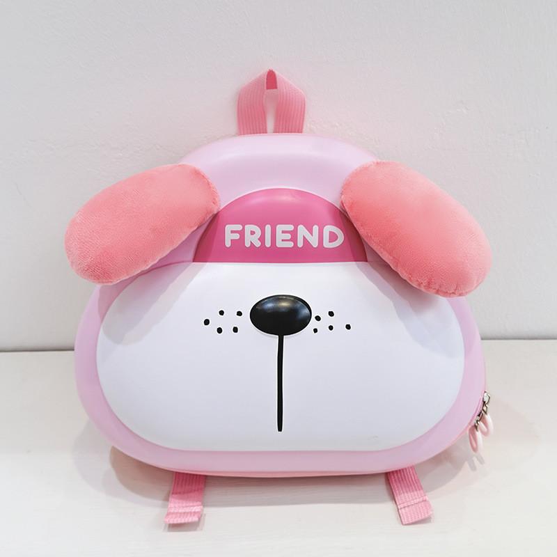 Cartoon Plush Dog Design Kids Backpack With Breathable Eva Material For Kindergarten And Travel