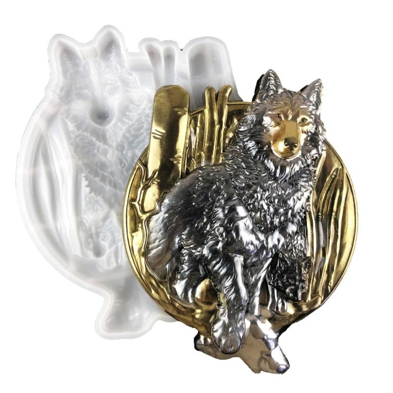 Wolf Relief Wall Decor Mold Jewelry Casting Mold Silicone Charm Mold Diy Crafts Mold Pendant Craft Supplies for Women